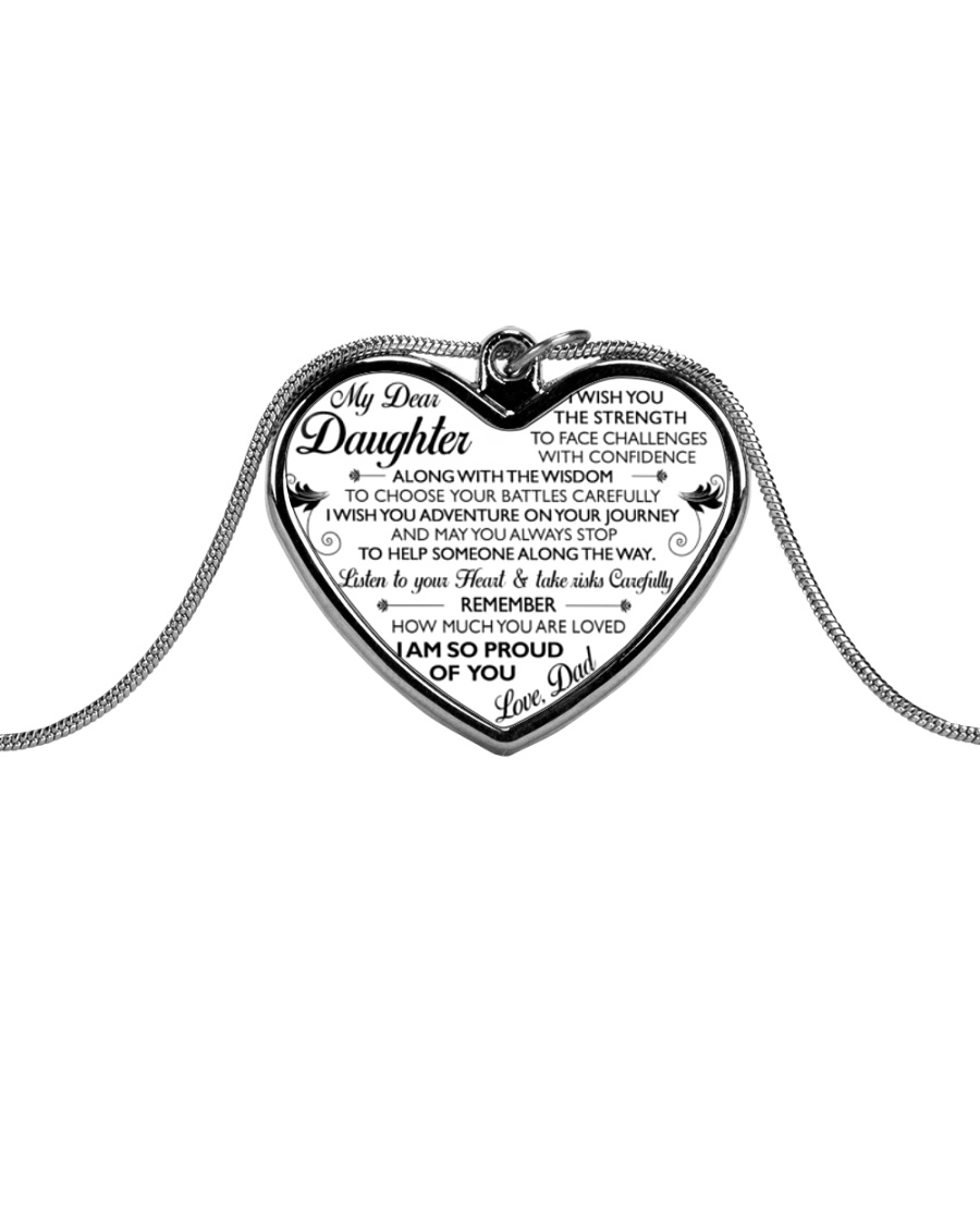 HQD I Wish Strength Necklace Metallic Heart Necklace