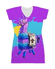 HD Llama All-over Dress front