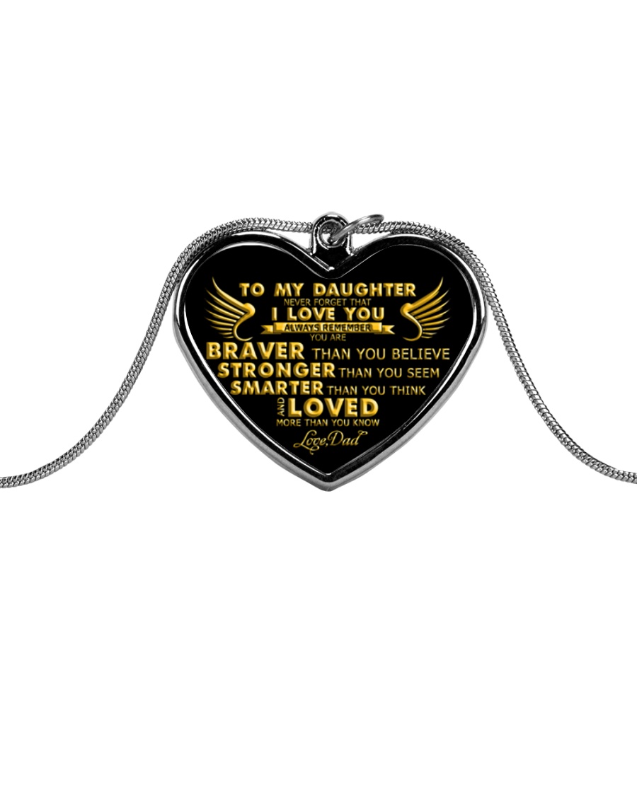 HQD Never Forget Necklace Metallic Heart Necklace
