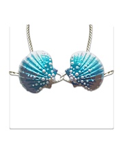 A97 Seashells Blue Bra Full Square Coaster thumbnail