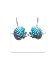 A97 Seashells Blue Bra Full Square Magnet thumbnail