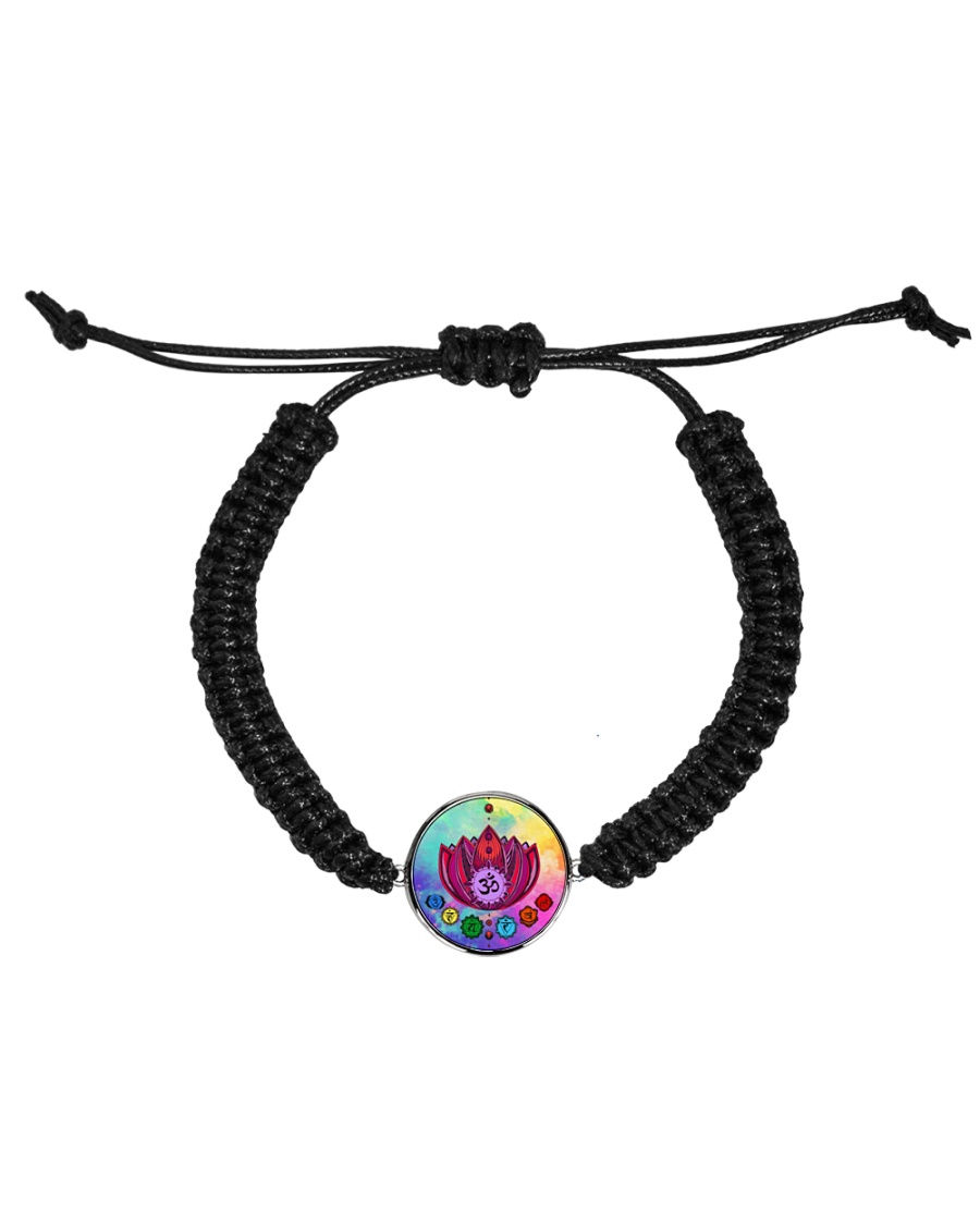 Yoga A97 Flowers Cord Circle Bracelet