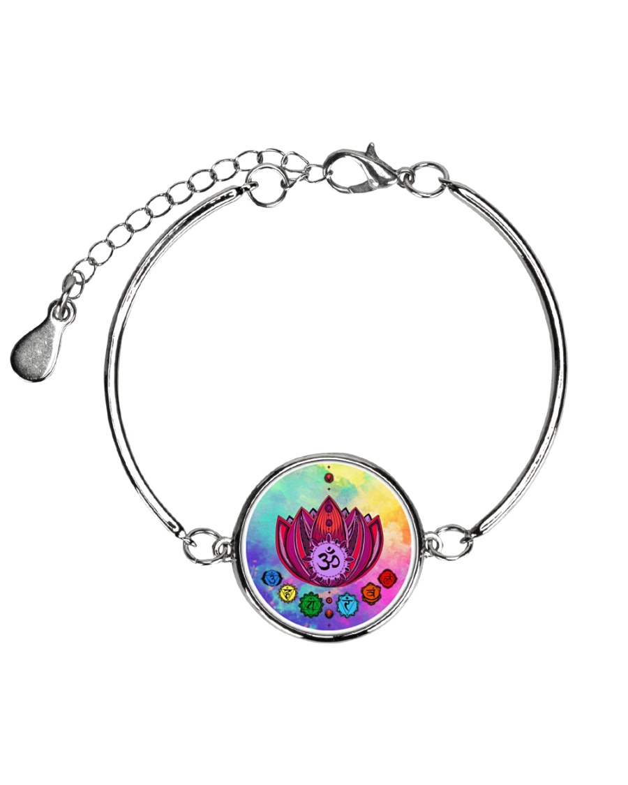 Yoga A97 Flowers Metallic Circle Bracelet