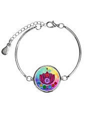 Yoga A97 Flowers Metallic Circle Bracelet front