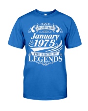 LIFE BEGINS IN JANUARY 1975 Premium Fit Mens Tee front