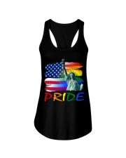 LGBT Pride Gift Liberty Enlightening Flag Ladies Flowy Tank tile