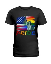 LGBT Pride Gift Liberty Enlightening Flag Ladies T-Shirt tile