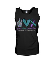 Suicide Prevention Awareness Peace Love Unisex Tank tile