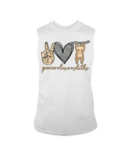 Gift For Sloth Lover Peace Love Sloths Sleeveless Tee tile