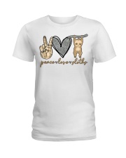 Gift For Sloth Lover Peace Love Sloths Ladies T-Shirt tile