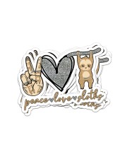 Gift For Sloth Lover Peace Love Sloths Sticker - 6 pack (Vertical) front