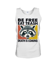 Raccoon Lover Be Free Eat Trash Death Is Coming Unisex Tank tile
