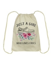 Crocs Gift Just A Girl Who Loves Crocs Drawstring Bag tile