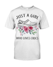 Crocs Gift Just A Girl Who Loves Crocs Premium Fit Mens Tee tile