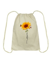 Mutiple Sclerosis Awareness Warrior Sunflower Drawstring Bag tile