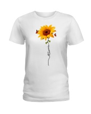 Mutiple Sclerosis Awareness Warrior Sunflower Ladies T-Shirt tile