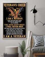 Veteran Gift Eagle Veteran's Creed I Will Never Accept Defeat Will Never Quit 11x17 Poster lifestyle-poster-1