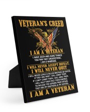 Veteran Gift Eagle Veteran's Creed I Will Never Accept Defeat Will Never Quit Easel-Back Gallery Wrapped Canvas tile