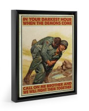In Your Darkest Hour When The Demons Come Floating Framed Canvas Prints Black tile