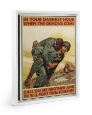 In Your Darkest Hour When The Demons Come Floating Framed Canvas Prints White tile
