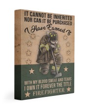 It Cannot Be Inherited Firefighter 11x14 Gallery Wrapped Canvas Prints thumbnail