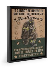 It Cannot Be Inherited Firefighter 11x14 Black Floating Framed Canvas Prints thumbnail