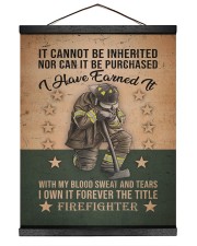 It Cannot Be Inherited Firefighter 16x20 Black Hanging Canvas thumbnail