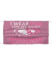 Breast Cancer Awareness Heart I Wear Pink For My Sister Mask tile