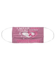 Breast Cancer Awareness Heart I Wear Pink For My Sister Cloth face mask aos-face-mask-coverlet-lifestyle-front-01