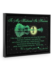 Memorial Gift To My Husband In Heaven Floating Framed Canvas Prints Black tile