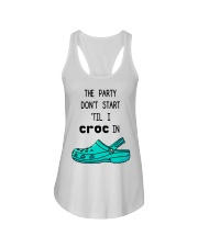 The Party Don't Start 'Til I Croc In Ladies Flowy Tank tile