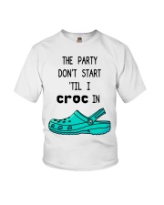 The Party Don't Start 'Til I Croc In Youth T-Shirt tile
