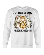 Cat Lover Cats Make Me Happy Humans Make My Head Hurt Shorthair Cats Crewneck Sweatshirt tile