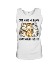 Cat Lover Cats Make Me Happy Humans Make My Head Hurt Shorthair Cats Unisex Tank tile