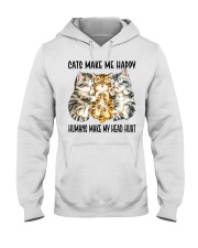 Cat Lover Cats Make Me Happy Humans Make My Head Hurt Shorthair Cats Hooded Sweatshirt tile