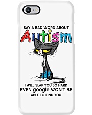 Autism Awareness Grumpy Cat Say A Bad Word About Autism Phone Case tile