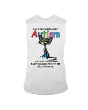 Autism Awareness Grumpy Cat Say A Bad Word About Autism Sleeveless Tee tile