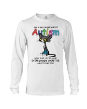 Autism Awareness Grumpy Cat Say A Bad Word About Autism Long Sleeve Tee tile