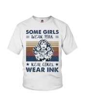 Some Girls Wear Pink Real Girls Wear Ink Youth T-Shirt tile