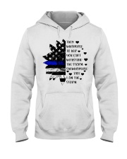 Police Gift USA Flag Sunflower They Whispered To Her Hooded Sweatshirt tile