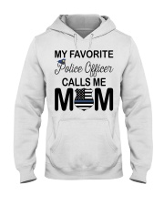 My Favorite Police Officer Calls Me Mom USA Flag Hooded Sweatshirt tile
