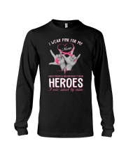 Breast Cancer Awareness I Wear Pink For My Mom Most People Never Met Their Heroes Long Sleeve Tee tile
