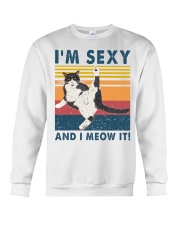 Cat Lover I'm Sexy And I Meow It Tuxedo Crewneck Sweatshirt tile
