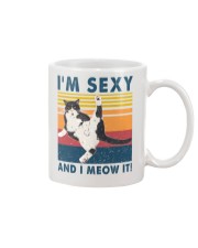 Cat Lover I'm Sexy And I Meow It Tuxedo Mug tile