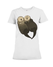 Gift For Animal Lover Otters Friends Premium Fit Ladies Tee tile