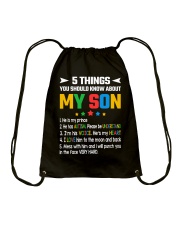 Autism Awareness 5 Things You Should Know About My Son Drawstring Bag tile
