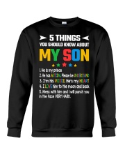 Autism Awareness 5 Things You Should Know About My Son Crewneck Sweatshirt tile