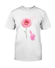 Breast Cancer Awareness Elephant Sunflower Never Give Up Premium Fit Mens Tee tile