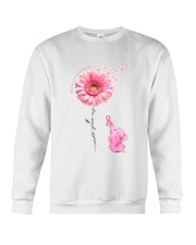 Breast Cancer Awareness Elephant Sunflower Never Give Up Crewneck Sweatshirt tile