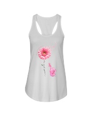 Breast Cancer Awareness Elephant Sunflower Never Give Up Ladies Flowy Tank tile